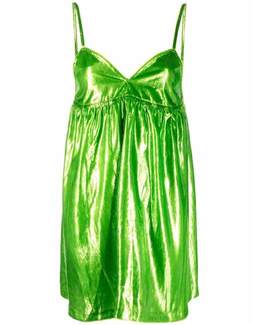 antonella rizza Lola Empire-line Mini Dress in Green - Lyst