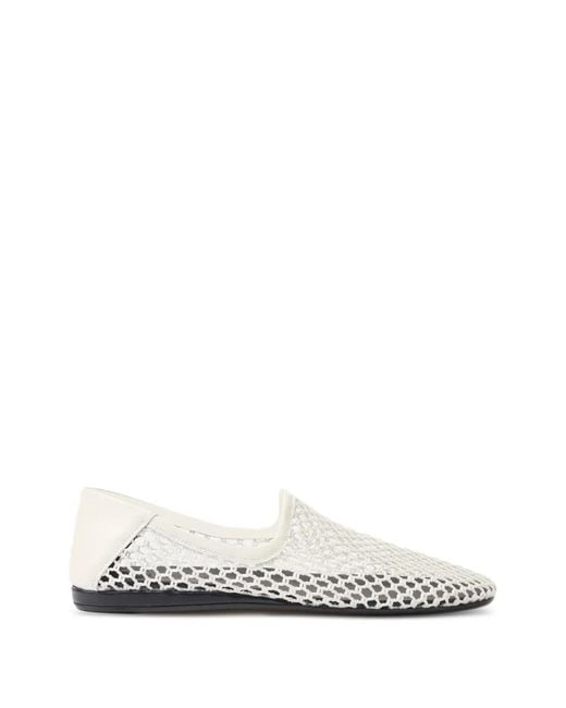 Jacquemus White Les Pantoufles Mesh Loafers for men