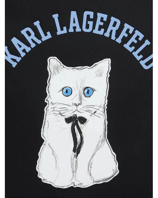 Karl Lagerfeld Blue Large Ikon Choupette Backpack