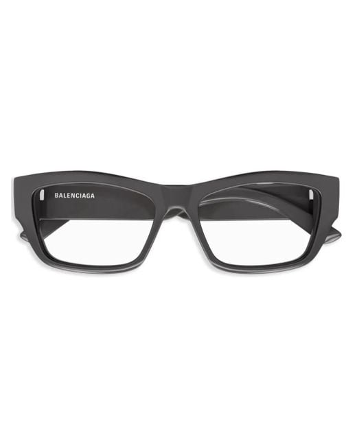 メンズ Balenciaga スクエア眼鏡フレーム Black