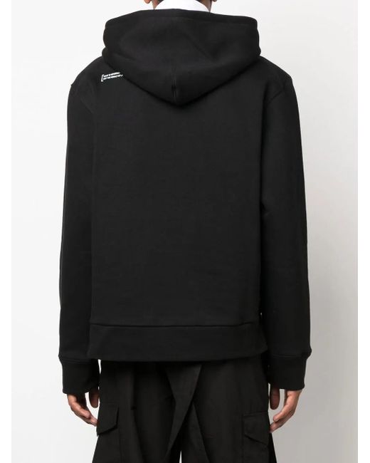 OAMC Black Logo-Patch Pullover Hoodie for men
