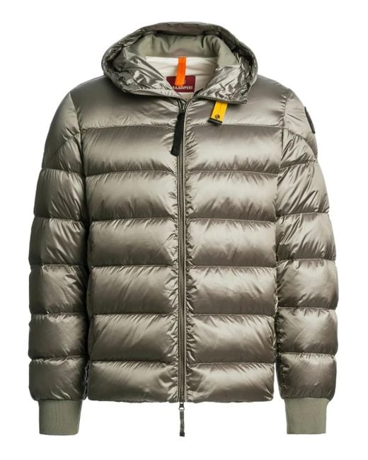 Parajumpers Gray Pharrel Hooded Quilted Jacket for men