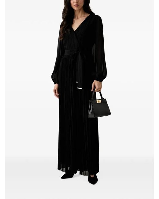 Joseph Ribkoff Black Pleated Belted Jumpsuit