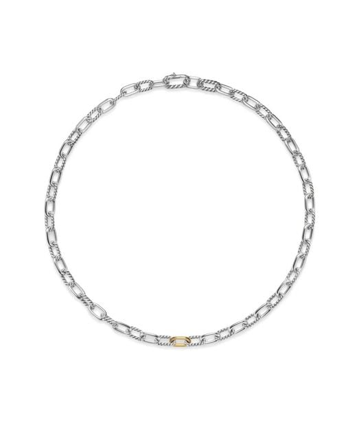 David Yurman White Sterling Dy Madison Necklace for men