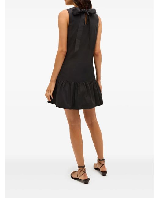 Marie Oliver Black Marilyn Ruffle-Hem Mini Dress