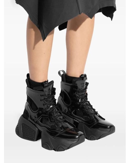 Noir Kei Ninomiya Black X Comme Des Garçons Cut-Out Platform Sneakers