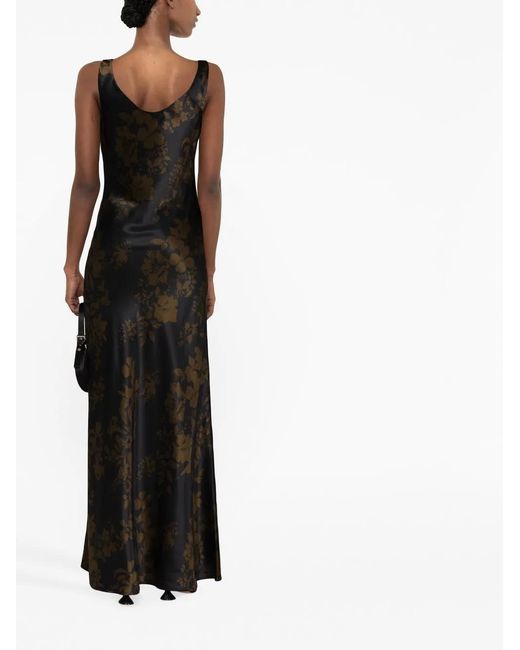 Reformation Black Annabelle Silk Gown