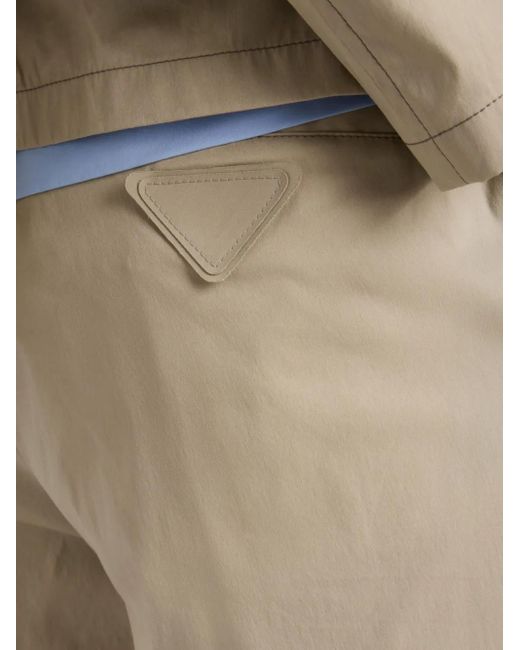 Prada Natural Mid-Rise Tapered Trousers for men