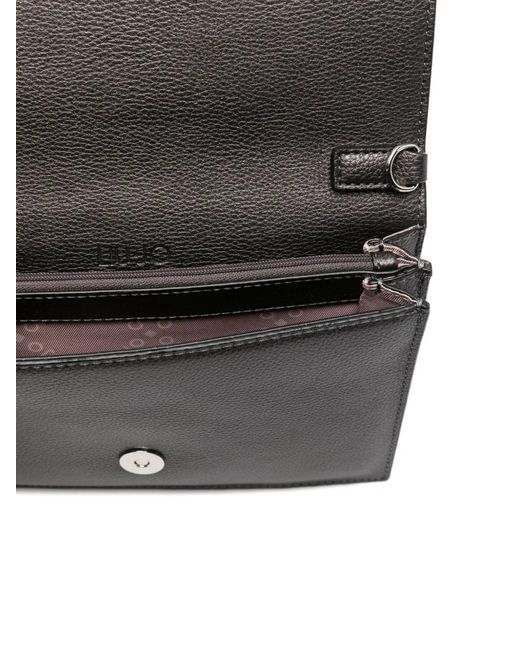 Liu Jo Gray Logo Chain Clutch Bag
