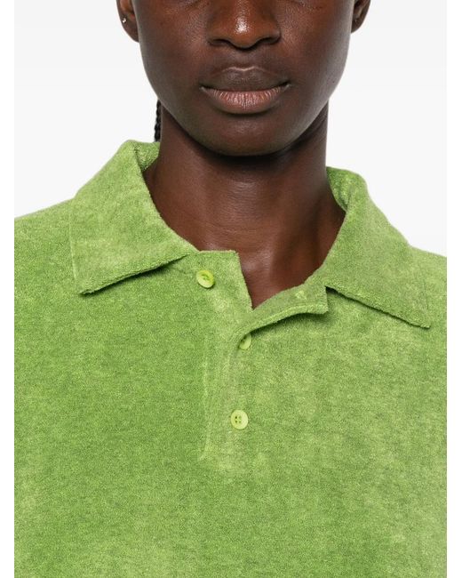A.M.G Green Polo En Tissu Éponge