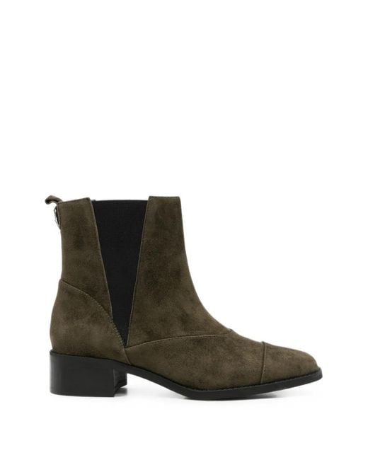 Coccinelle Green Suede-Finish Ankle Boots