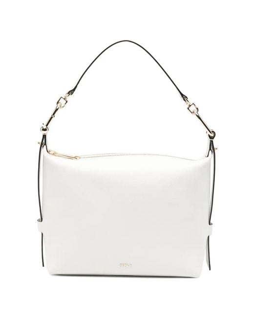Furla White M Tonie Cross-Body Bag