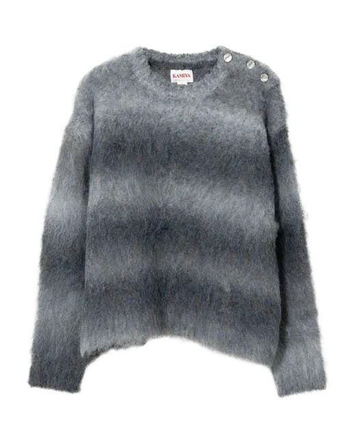 KAMIYA Gray Ombre Sweater for men