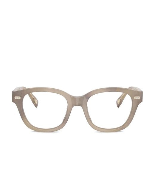 Brunello Cucinelli Brown Brille Mit Eckigem Gestell