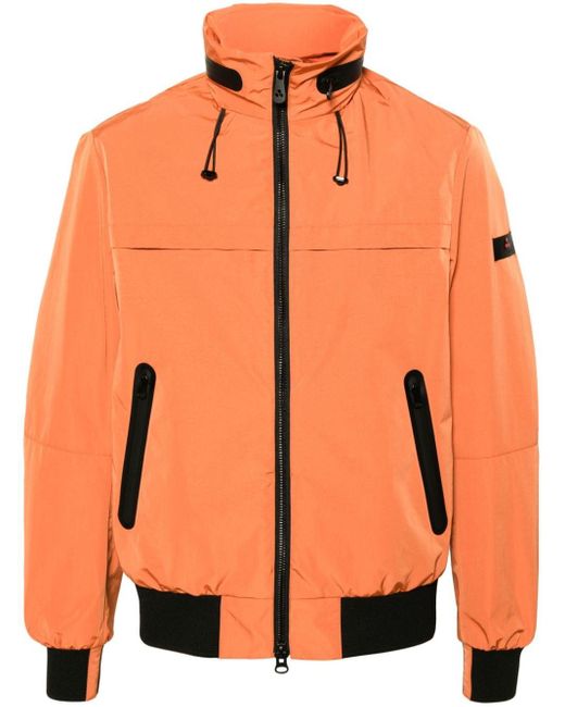Peuterey Orange Skanor Zip-up Hooded Jacket for men
