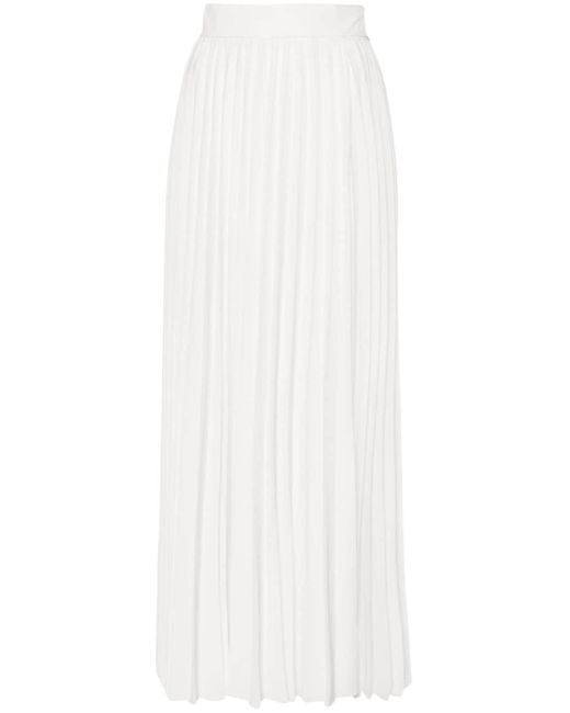 P.A.R.O.S.H. White Wrap-around Pleated Skirt