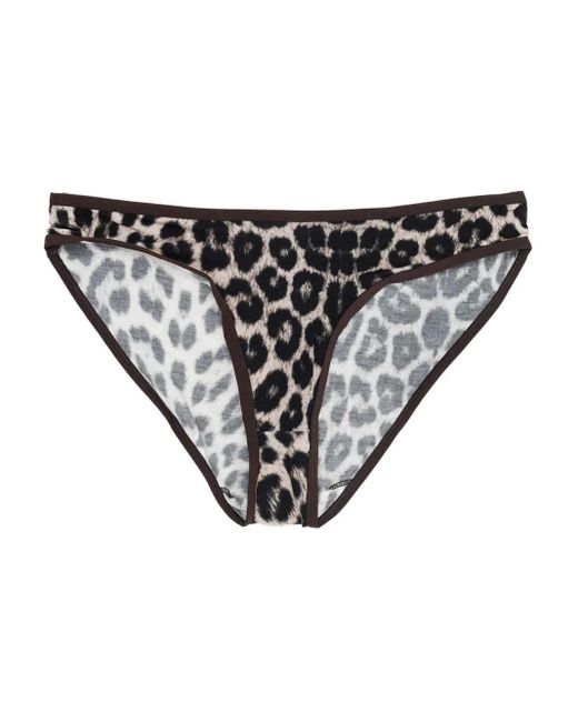 Slip Con Stampa Leopardo di Baserange in Black