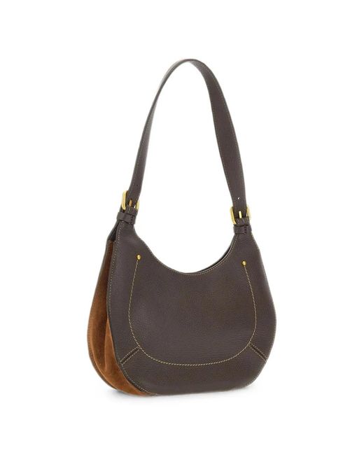 Gianni Chiarini Gray Gabry Leather Shoulder Bag