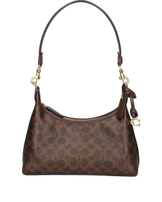 COACH Brown Juliet Zip Patterned Tote Bag