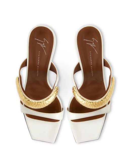 Giuseppe Zanotti Gz-ania 90mm レザーサンダル Metallic