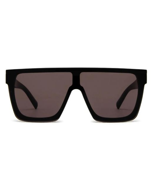 Saint Laurent Black Shield-Frame Sunglasses