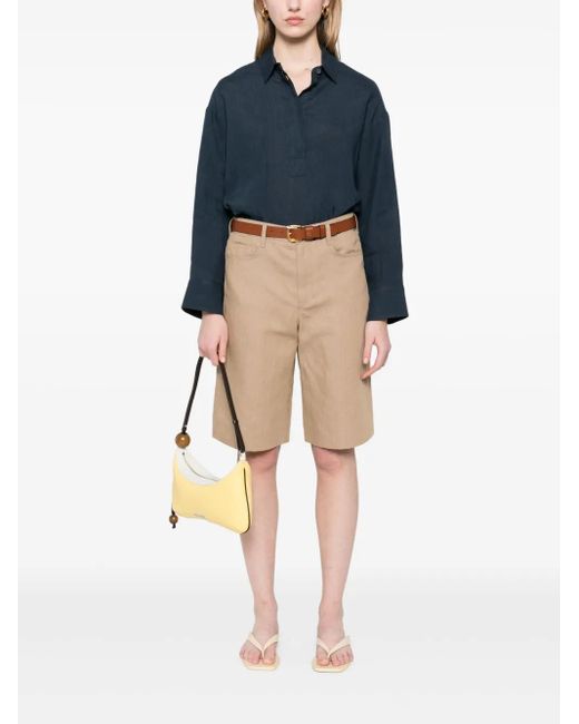 MAX MARA｜SHORTS (ERIC (19141013 002 / 19141013600 002)) S MAX MARA - Eric cotton and linen bermuda-shorts Ecru - The