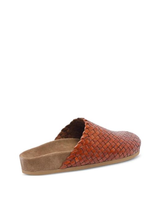 Dragon Diffusion Brown Leather Mules