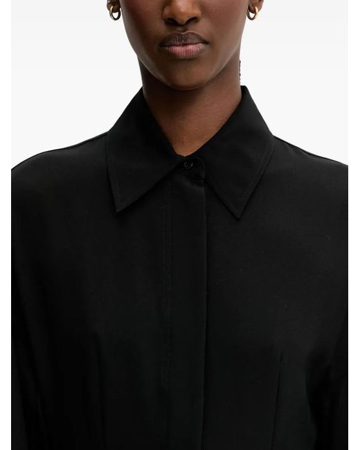 Sportmax Black Ausgestelltes Midikleid mit Kragen