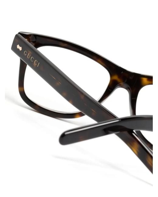 Gucci Brown Square-Frame Glasses