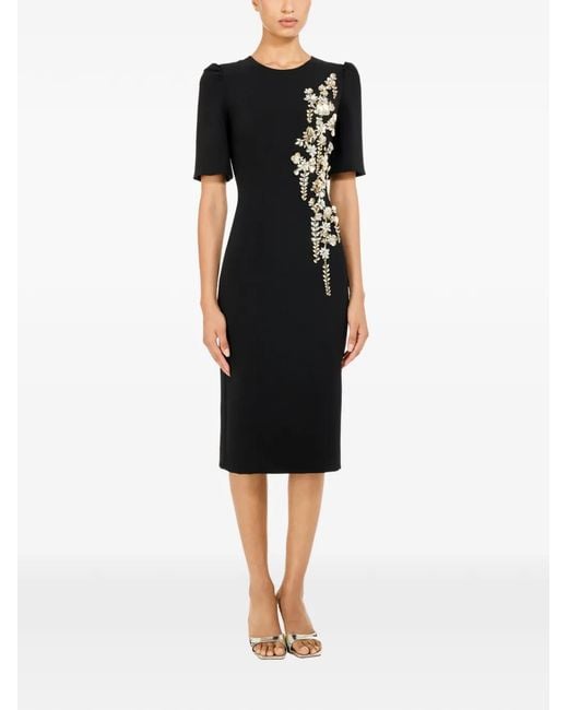 Jenny Packham Roma Embellished Midi Dress in Black | Lyst