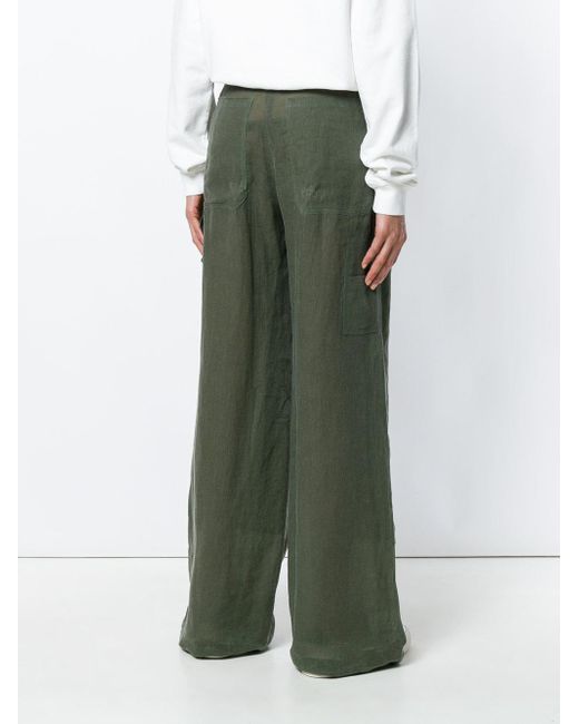 off white wide leg trousers