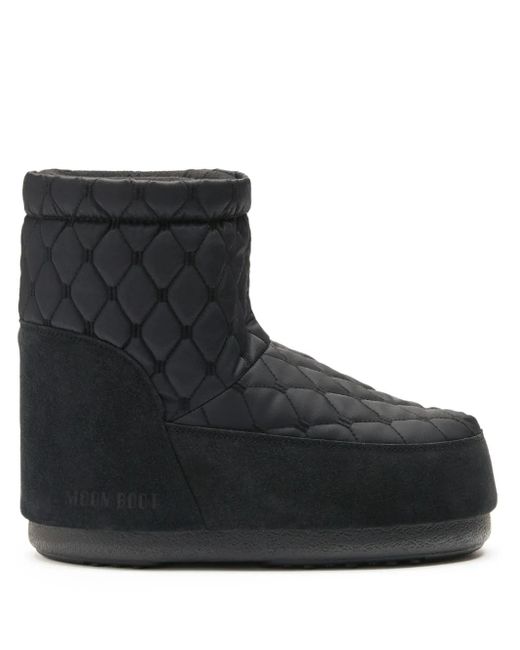 Moon Boot Black Icon Low Quilted Boots