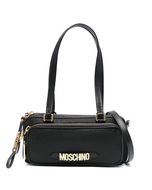 Moschino Black Logo-lettering Tote Bag