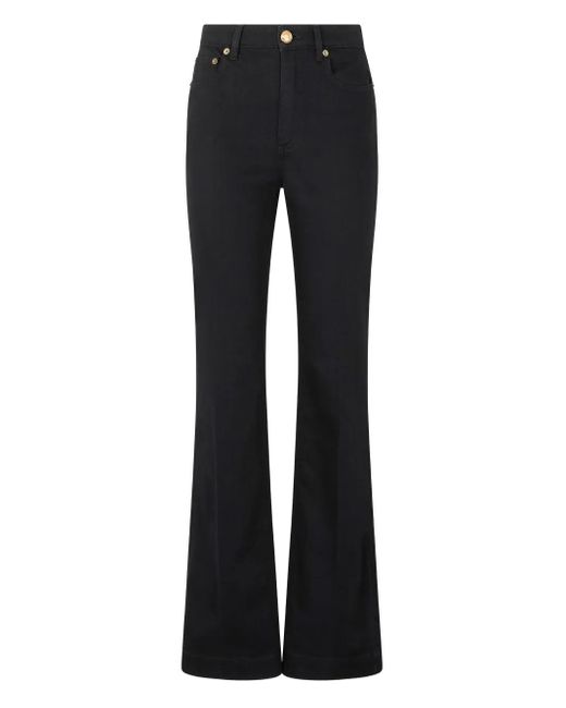 Roberto Cavalli Black Monogram Snake Jeans