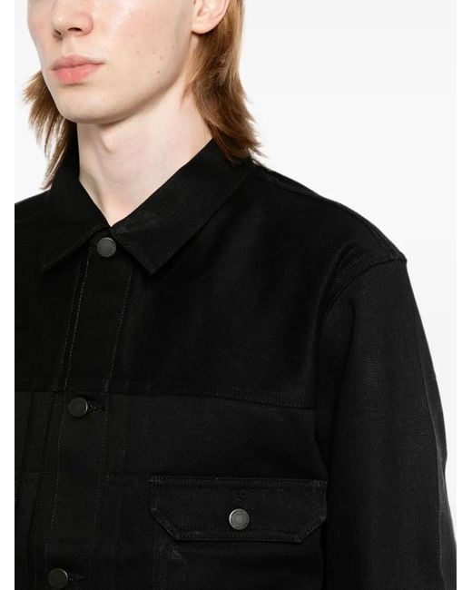 Momotaro Black Chest Pockets Denim Jacket for men