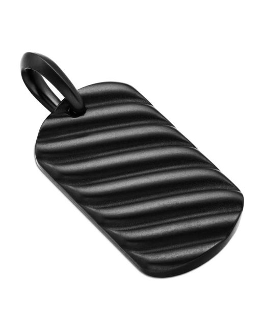 David Yurman Black Sculpted Cable Tag (27Mm) for men