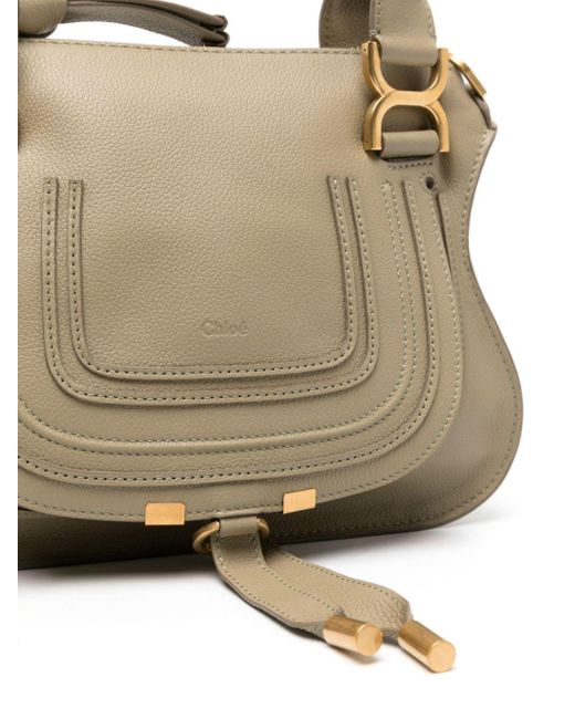 Chloé Metallic Small Marcie Leather Tote Bag