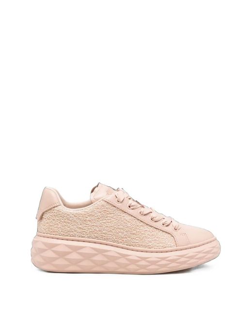 Jimmy Choo Pink Diamond Maxi Sneakers
