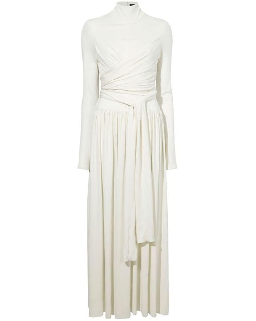 Vestido largo Meret drapeado Proenza Schouler de color White