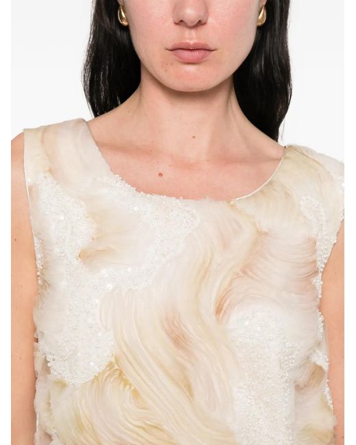 Robe Courte À Sequins DE SANTIS en coloris White