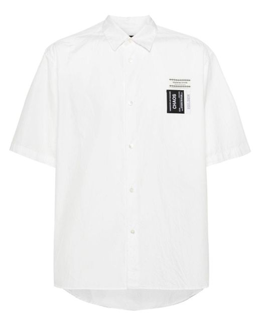 Undercover Hemd mit Logo-Patch in White für Herren