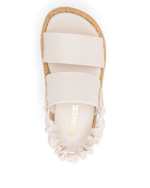 Blauer White 50Mm Round-Toe Platform Sandals