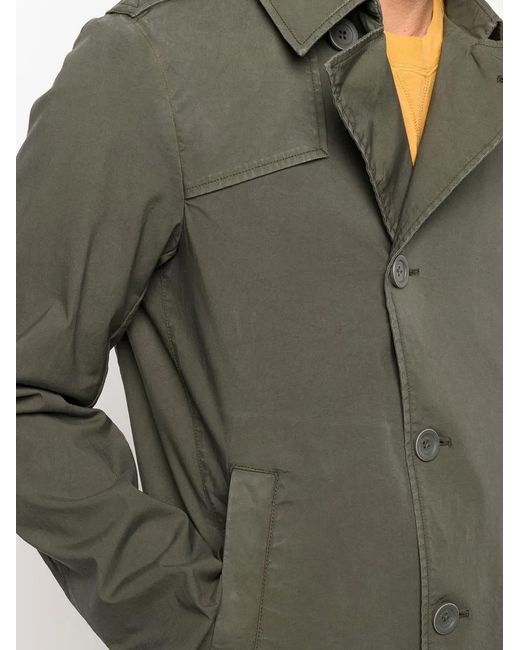 Herno Green Single-Breasted Lightweight Jacket for men