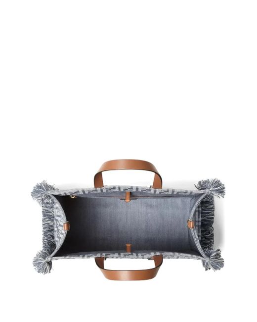 Bolso shopper Summer con logo FF Fendi de color Blue