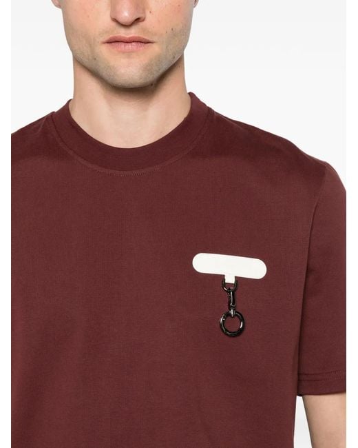Yes London Red Ring-Detail T-Shirt for men