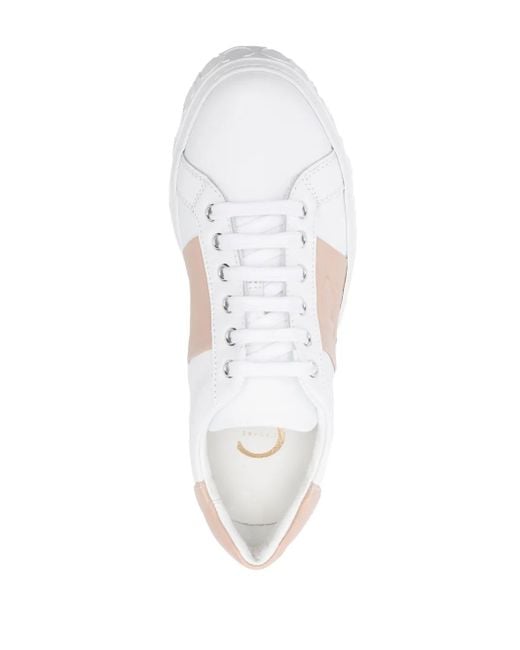 Casadei White Leather Sneakers