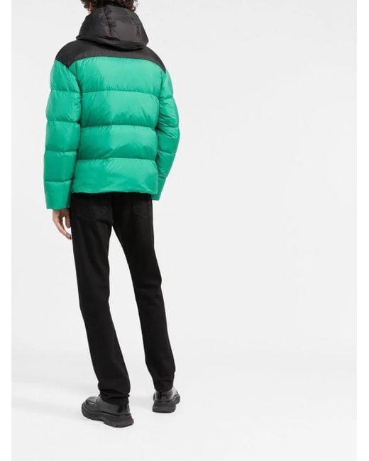 DSquared² Green Zip-Pockets Hooded Padded Jacket for men