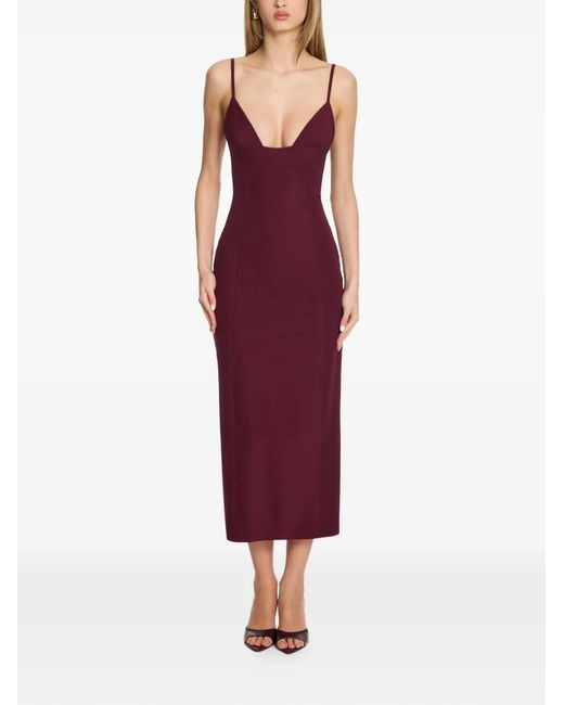 Axel 113 Purple Tess Lace Midi Dress