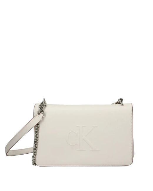 Sac À Bandoulière À Détail De Chaîne Calvin Klein en coloris White