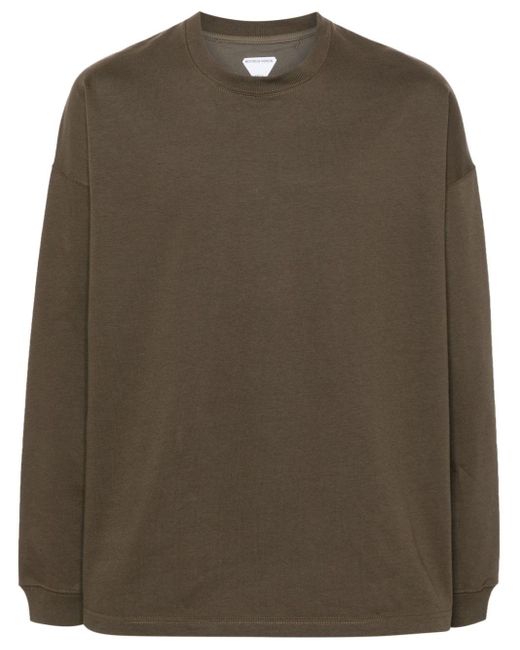 Bottega Veneta Brown Crew-neck Cotton Sweatshirt for men